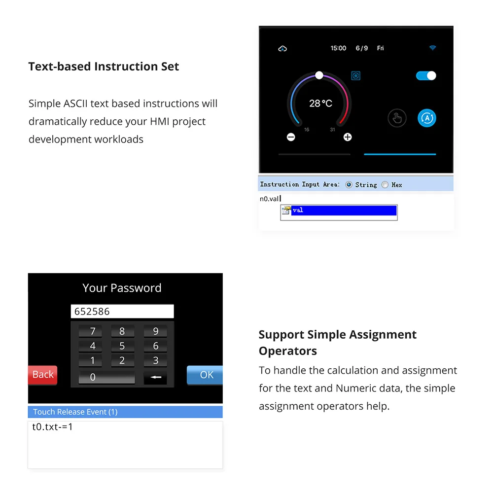 NEXTION NX3224T024 2,4 "HMI pantalla táctil TFT resistivo LCD módulo de serie básica para Arduino 4M Flash a todo color