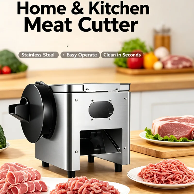 High Efficiency Cutting Machine Electric Fully Automatic Meat   Cutting Machine Suitable for Cutting Raw Beef Vegetables