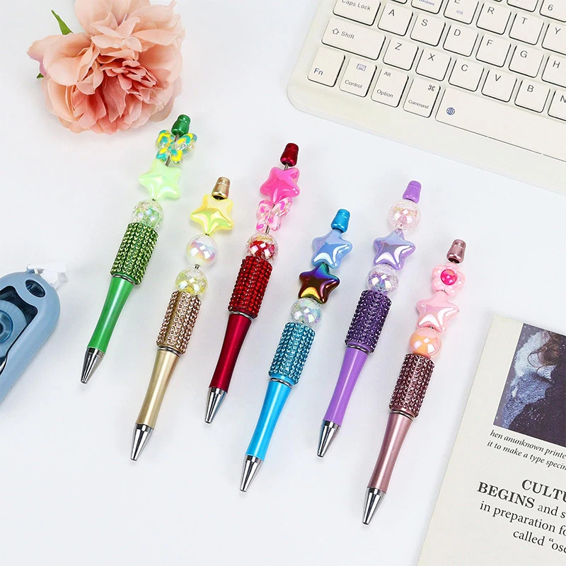 64Pcs 다이아몬드 페르시 펜 도매 크리 에이 티브 DIY 플라스틱 반짝이 페르시 볼 펜 쓰기에 대 한 손수 스틱 다이아몬드 페르시 펜