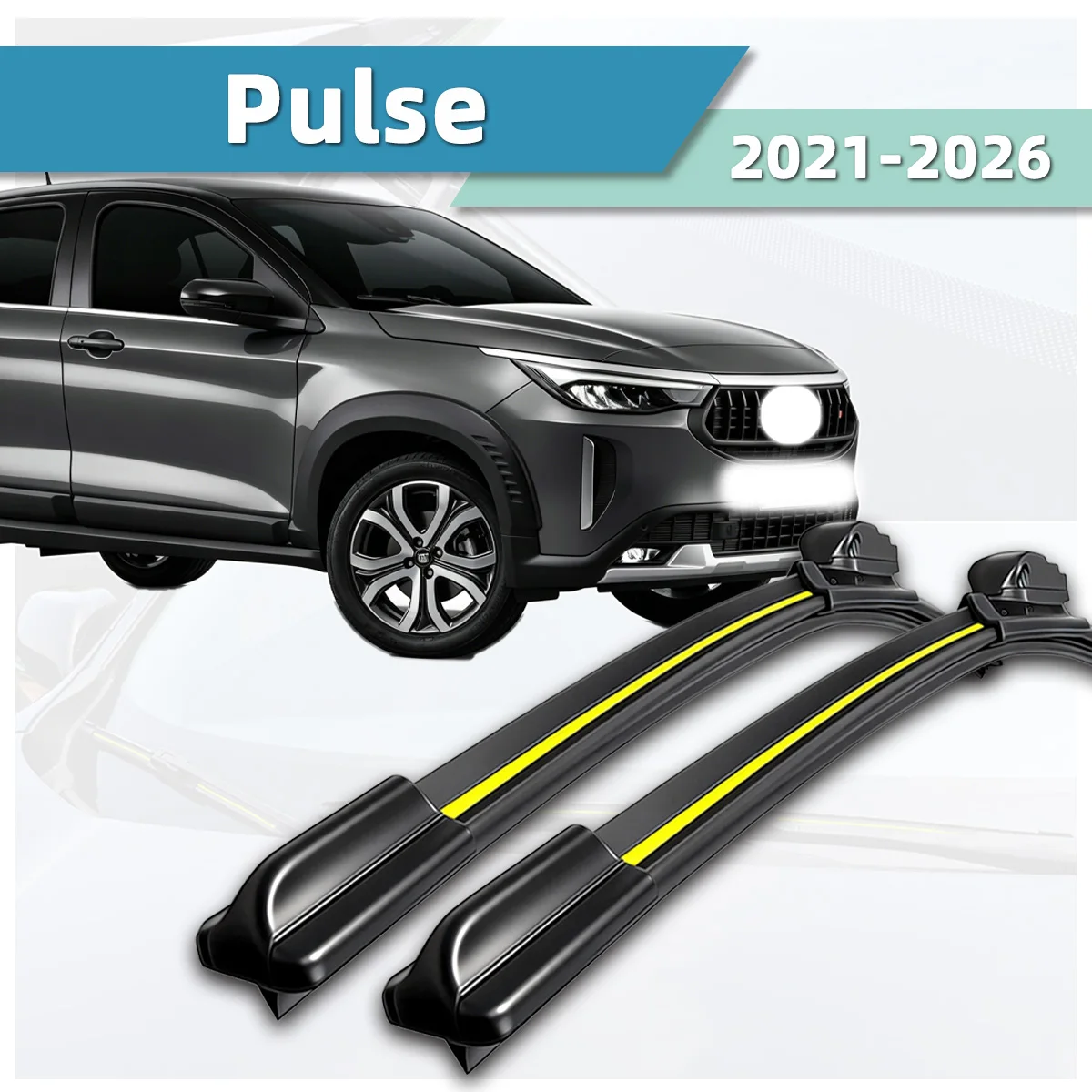 

Щетки стеклоочистителя для FIAT Pulse (2021-2026) из натурального каучука, бескаркасные, бесшумные, для лобового стекла, автомобильные аксессуары
