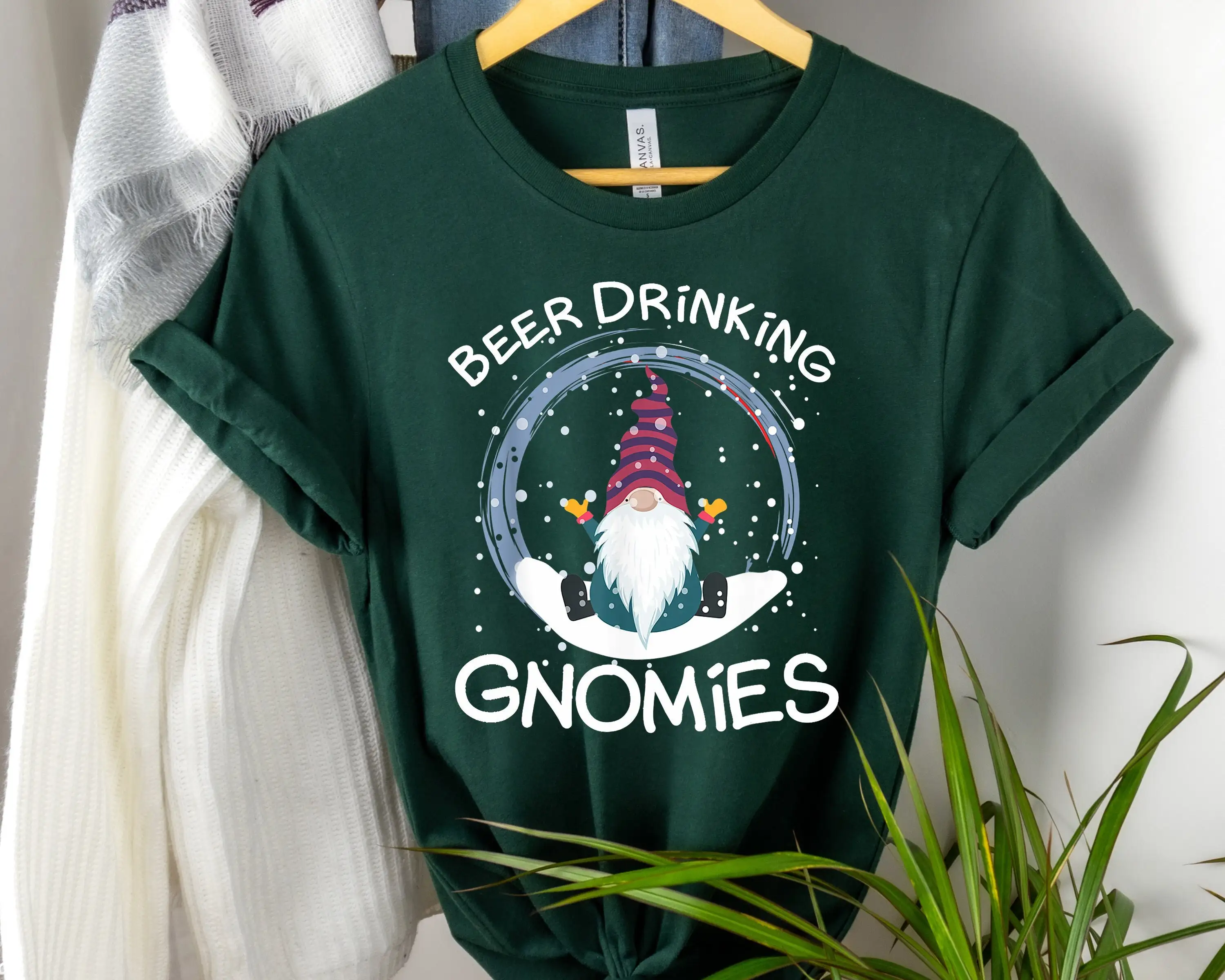 Beer Drinking Gnomies T Shirt Christmas Gnomes Gnome Cute Merry