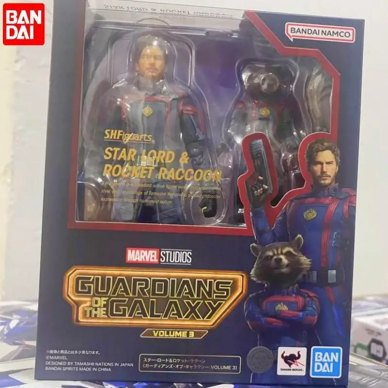 Bandai Shfiguarts Marvel Guardians Of The Galaxy 3 Star-lord Rocket Raccoon Action Collectible Figure Anime Model Toys Gift