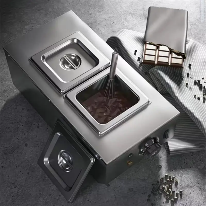 

Chocolate Melting Pots Commercial Double Hot Chocolate Dipping Melting Machine Electric Warmer Melter 2 Lattice