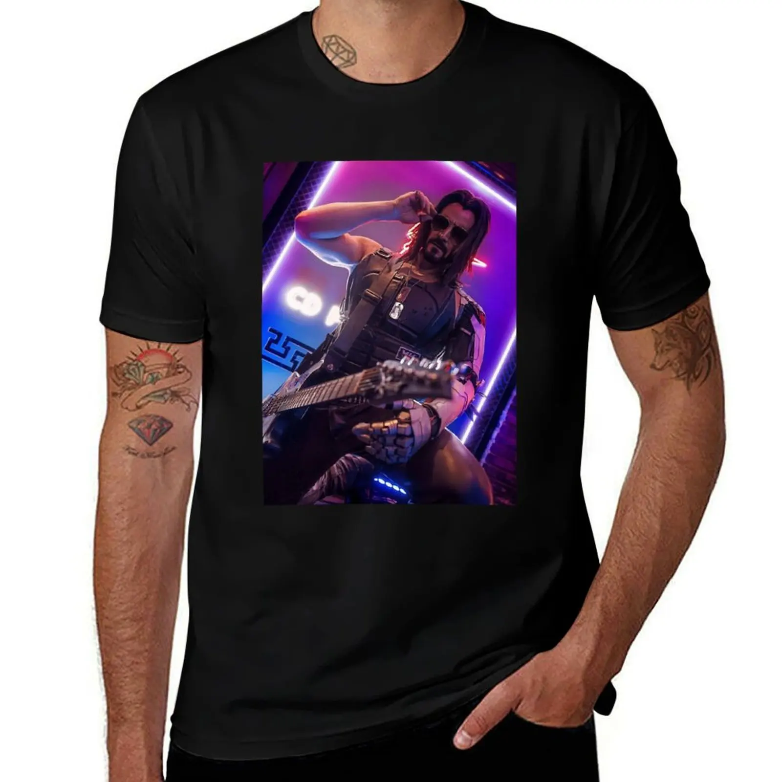 

Great Model Johnny Silverhand Premium Awesome For Movie Fan T-Shirt Plus Size Non-Shrink T-Shirt