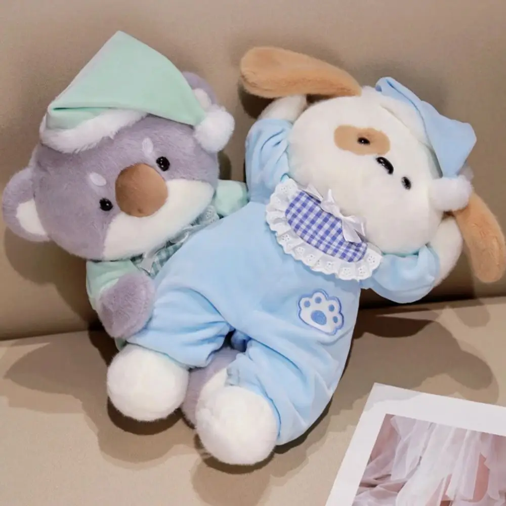 Morbido giocattoli per bambini con cappello vestiti pigiama bambola di cane soffici cartoni animati koala giocattoli di peluche ripieni 40 cm peluche animali bambole capodanno