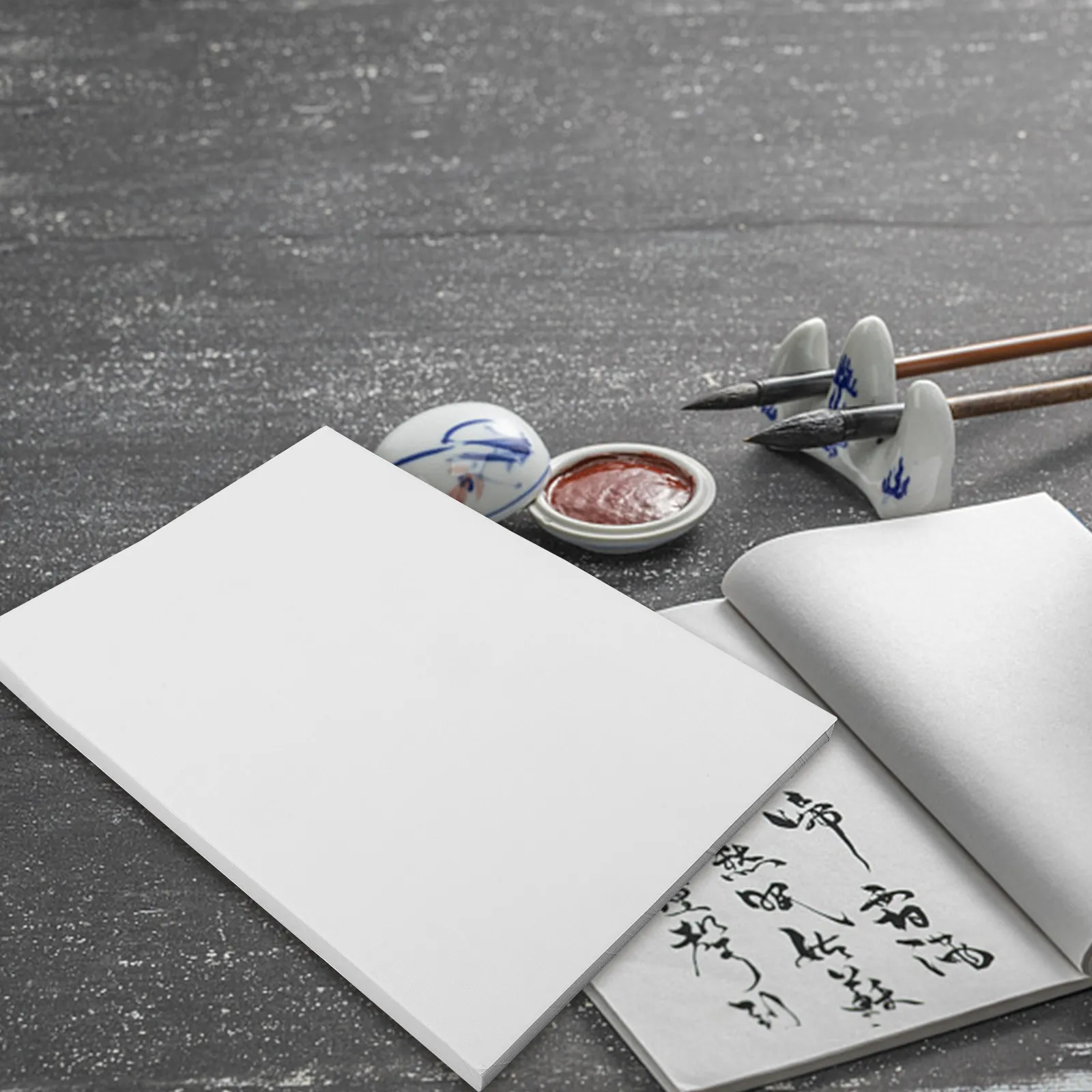 100 feuilles de papier de calligraphie professionnel épais en papier de riz Xuan pour la peinture chinoise, l'écriture à l'encre, la pratique du dessin, pratique et convivial