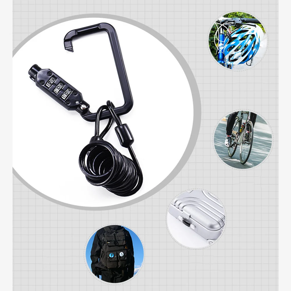 

Bike Lock 3 Digit Combination Durable Metal Anti-Theft 12m Long Cable Easy Carry Out Secure Bicycles Motorcycles Scooters