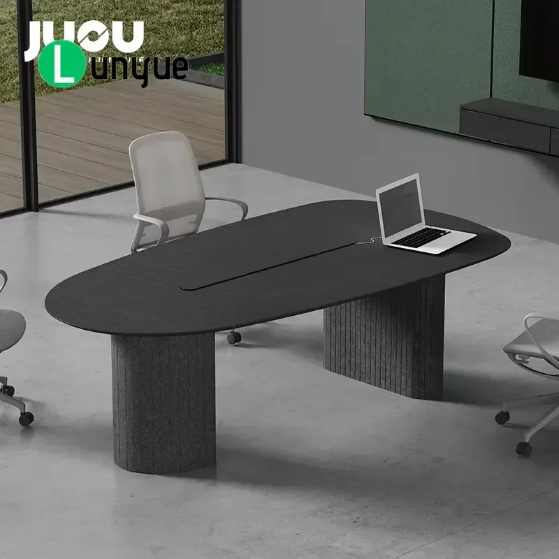 Modern U Shaped Office Desk Multimedia Workstation Conference Table for Colleagues Negotiation Formal Meeting Room