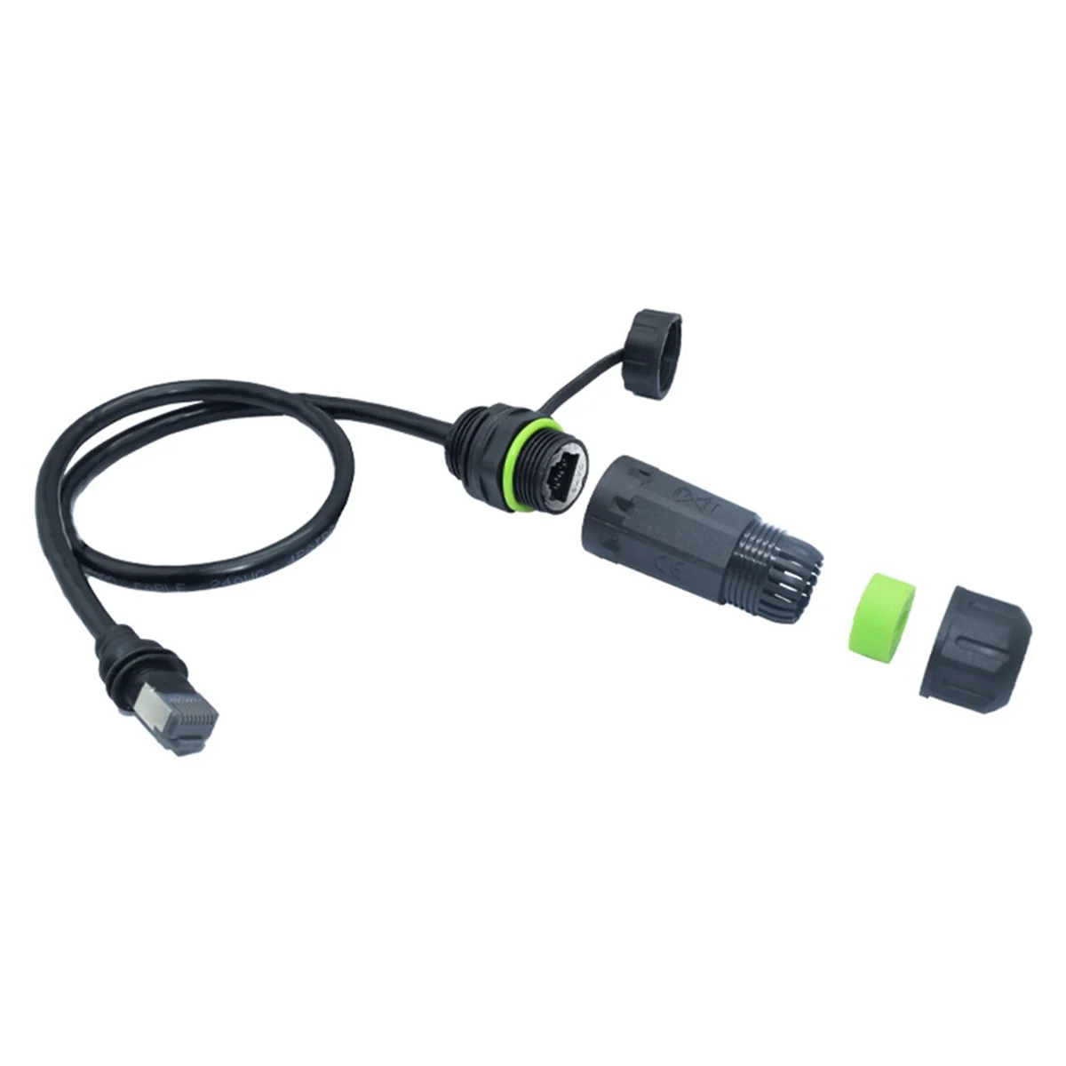 100 cm for Gen3 Ethernet Adapter for Mini Cable Extension to RJ45 Coupler IP68 Waterproof for Dish and Router