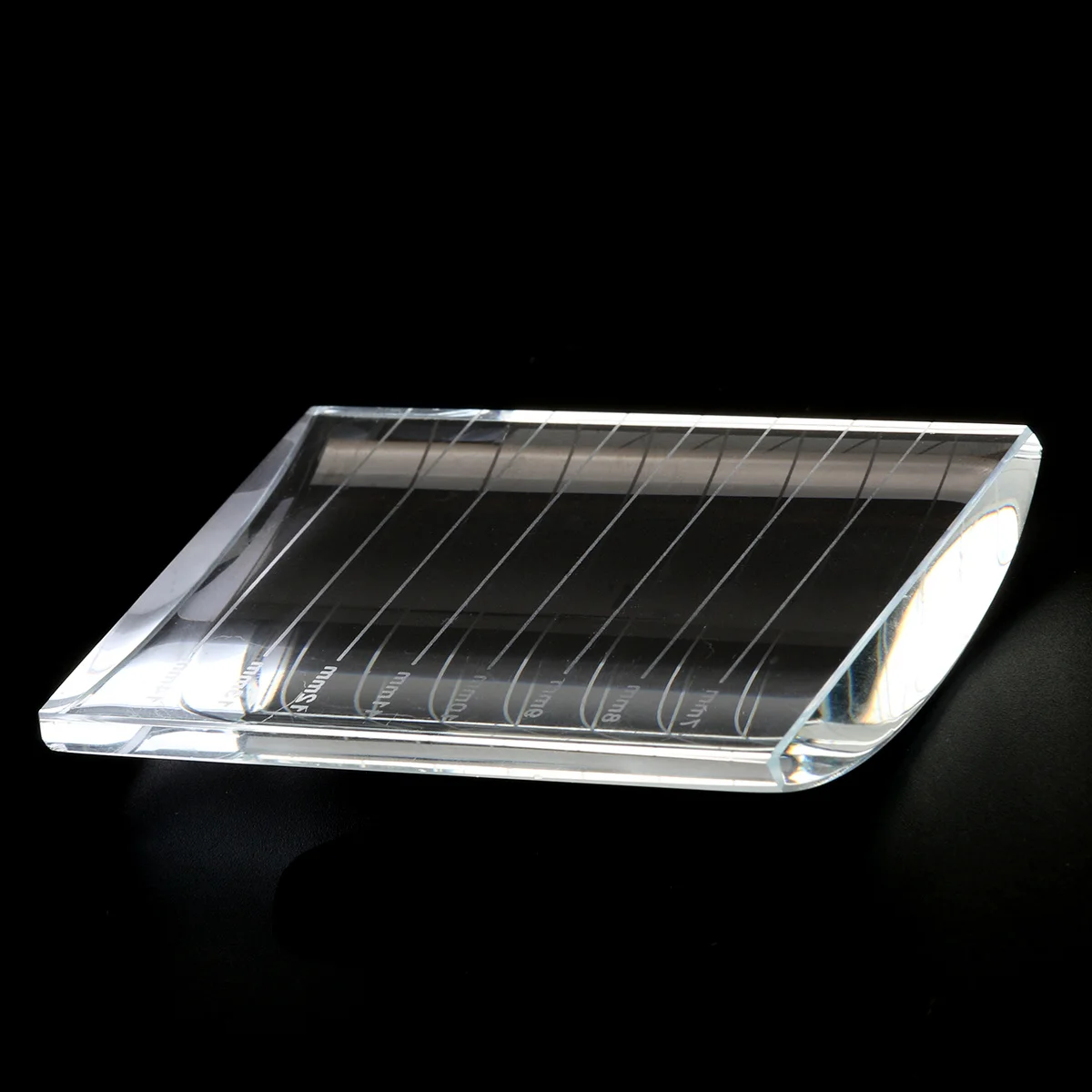 Lash Extension Glue Holder Tray Millimeter Marked Smooth Surface Groove Design For Easy Cleaning Makeup Tool For Eyelash