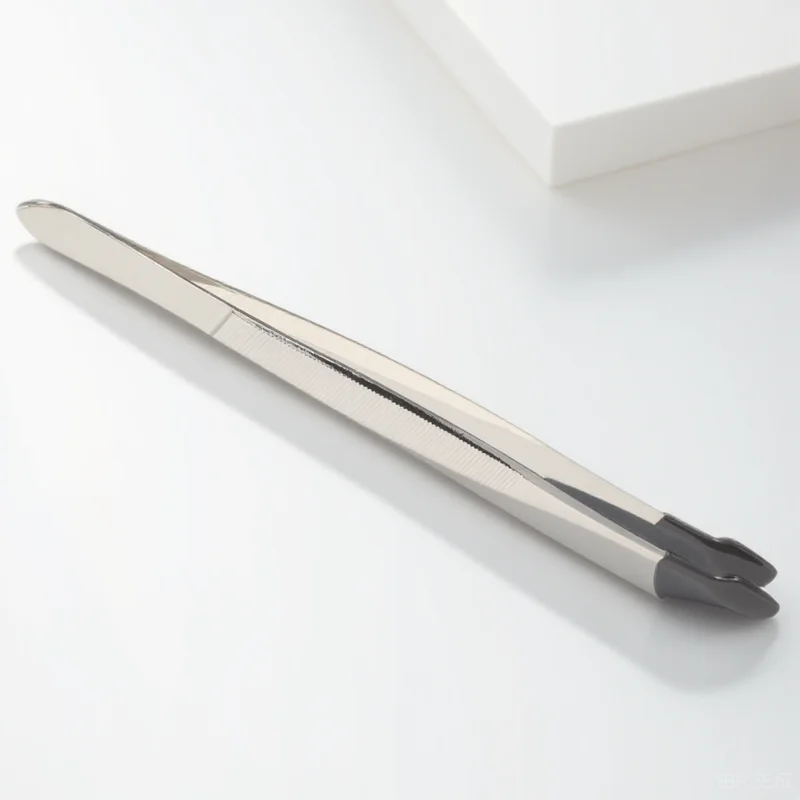 Rubber Tipped Tweezers Long Stainless Steel Flat Tip Tweezers for Crafts Jewelry Stamps Beads Coin Collecting Coin Tweezer Tongs