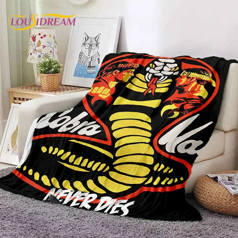 3D Cobra Kai Classics TV Amanda Karate Weiche Flanelldecken, Überwurfdecke, bequeme Decke für Picknick, Betten, Sofa, Zuhause, Schlafzimmer