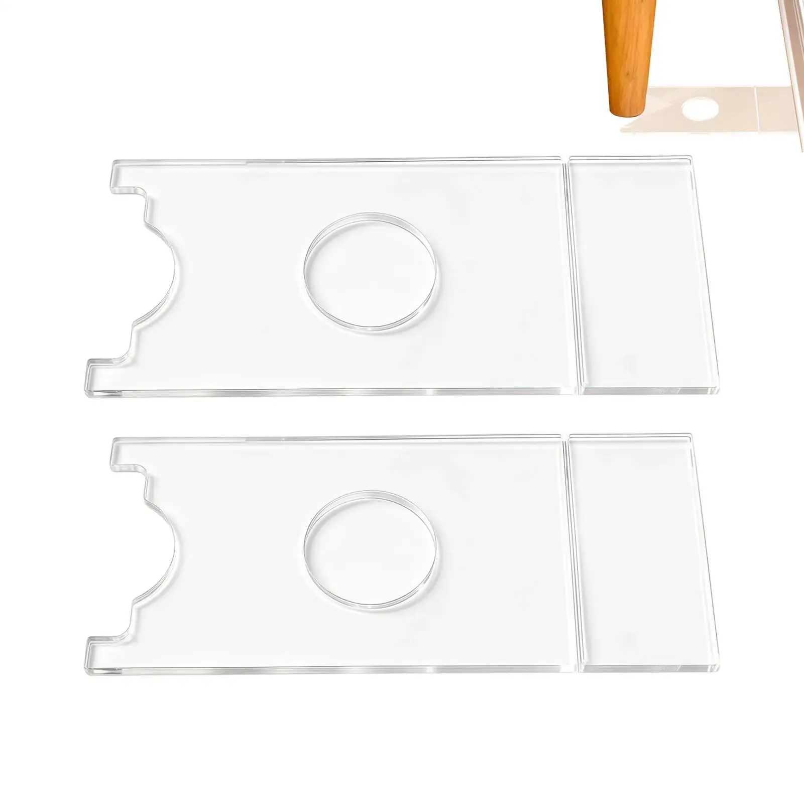 

2pcs Transparent AcrylicAnti Slip Pad Adjustable Headboard Wall Protector 9-inch Furniture Wall Spacer Under Couch Blocker
