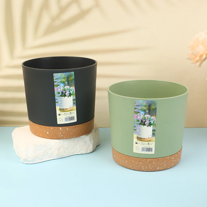 Succulent Plant Pot Round Double Layer Green Plant Flowerpot Succulent Small Flower Pot For Cactus With Drainage Hole Pots