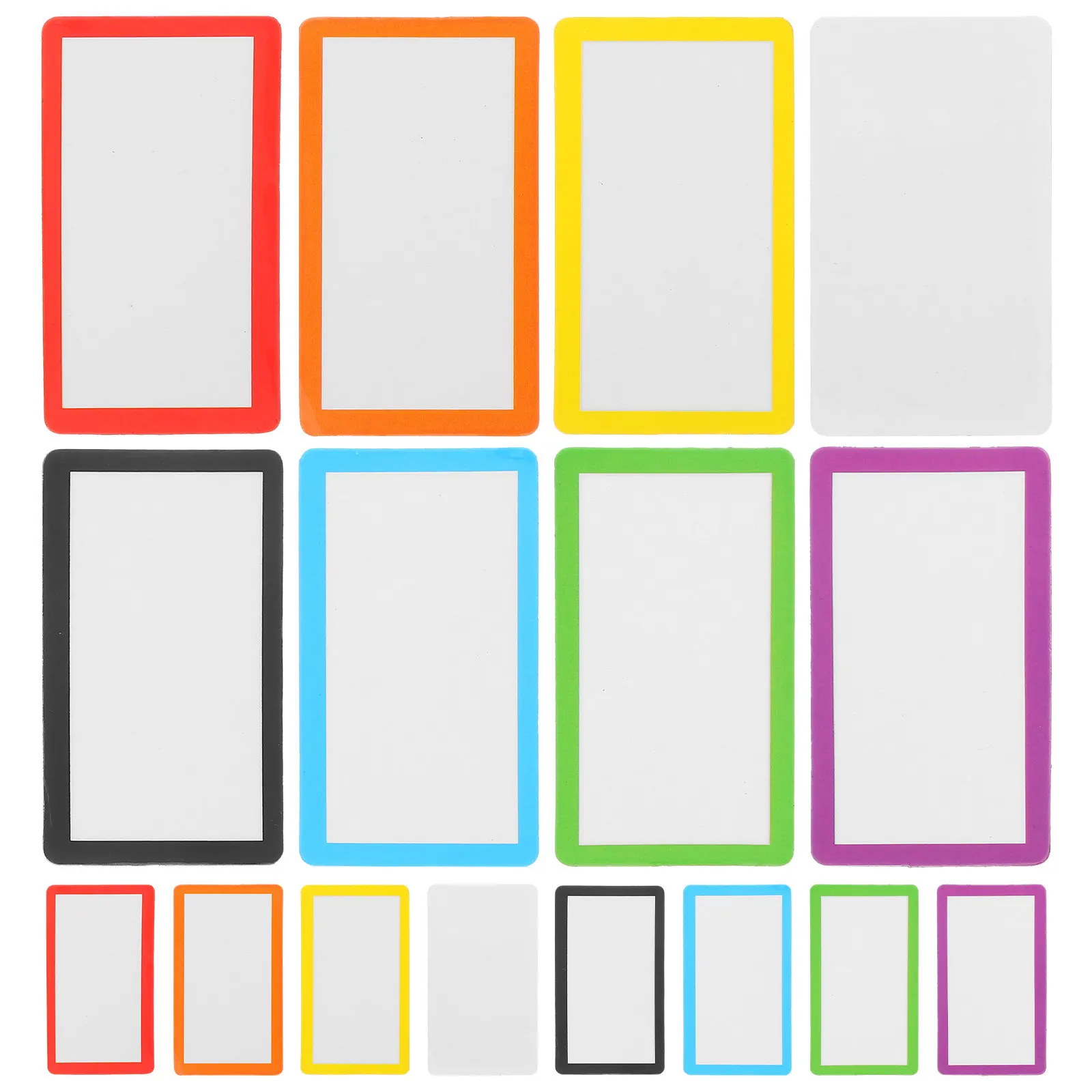 

40 Pcs Dry Erase Magnets Stickers Colored Name Tags Colorful Labels White Board Blank Magnetic