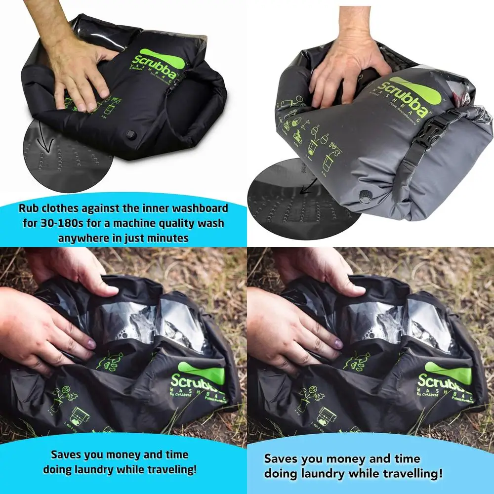 

Портативная ручная стиральная машина для путешествий, кемпинга и детской одежды — легкая, ручная, 5,3 унции, незаменимая вещь для стирки.