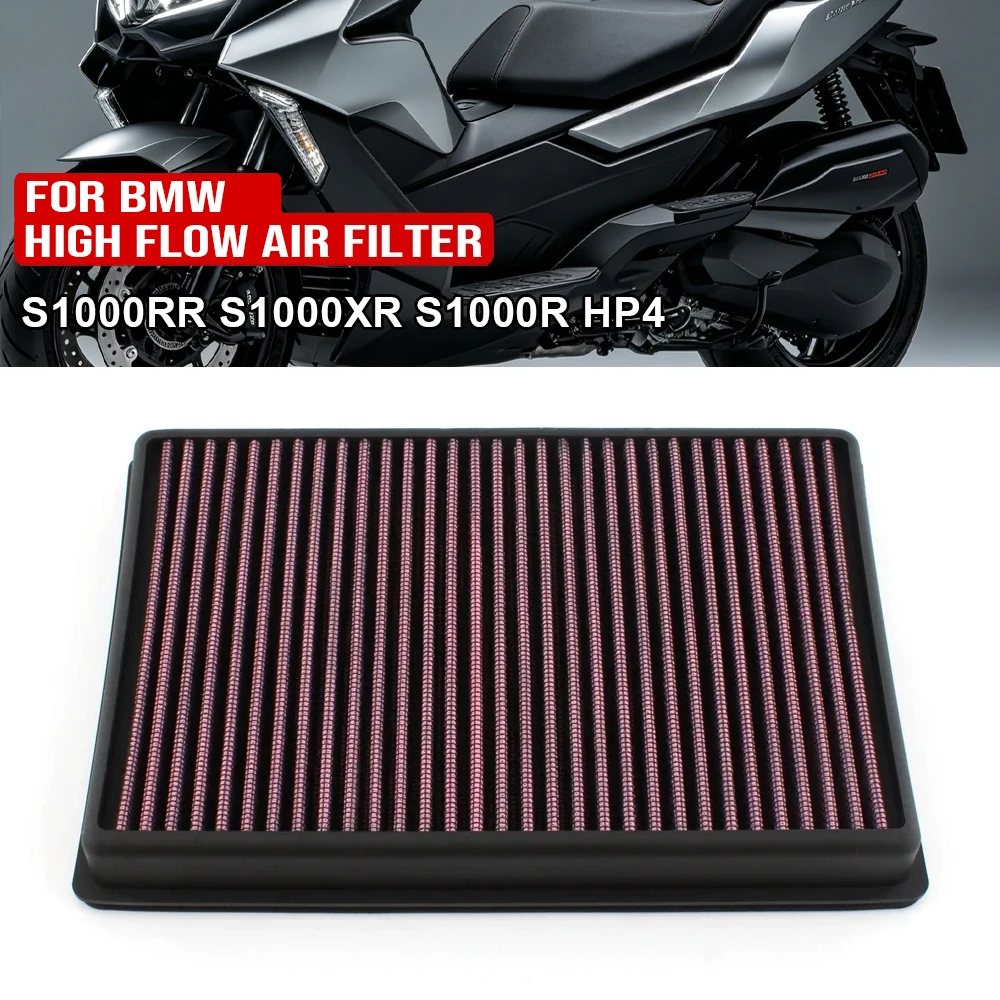 For BMW Motorcycle S1000RR S1000XR S1000R HP4 Competition HP4 HP4 Race High Flow Air Filter BM-1010R
