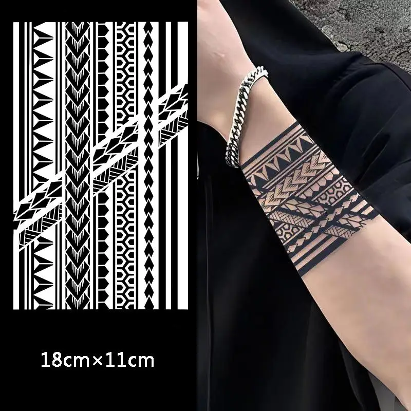 

Long-Lasting 15 Days,Waterproof Temporary Tattoos for Men Women,Armband Tattoo Stickers,Semi-Permanent Fake Tattoo