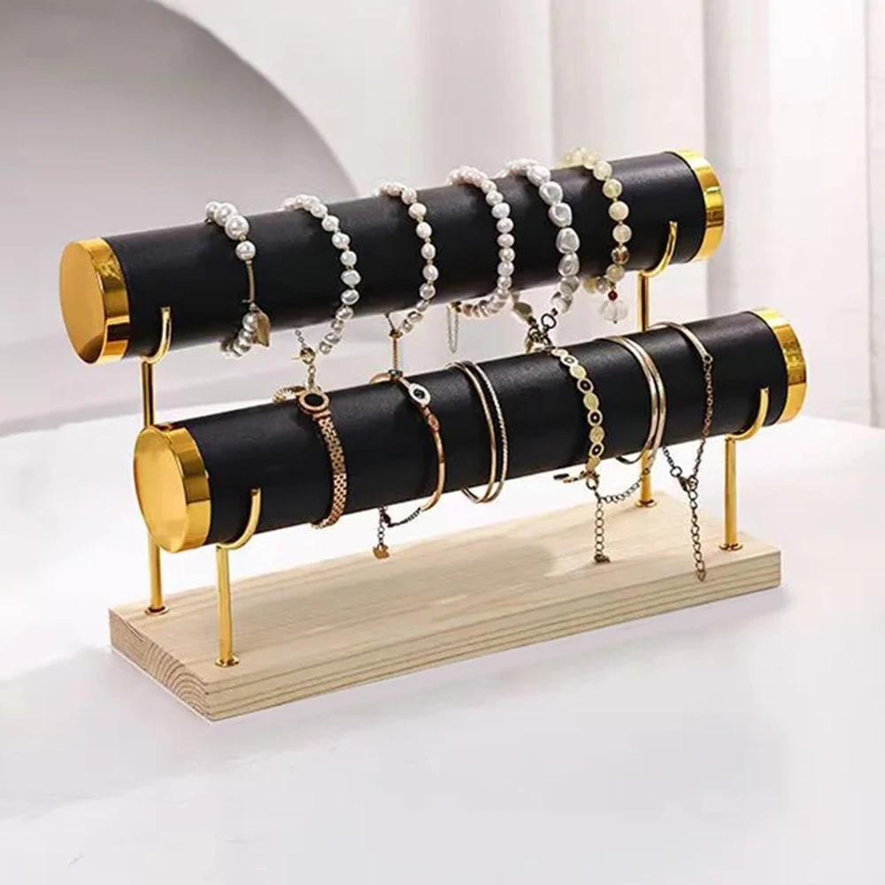 Jewelry Bracelet Watch Display Stand Organizer Wooden Jewelry Holders Bracelet Storage Accessory Display Creative Organization