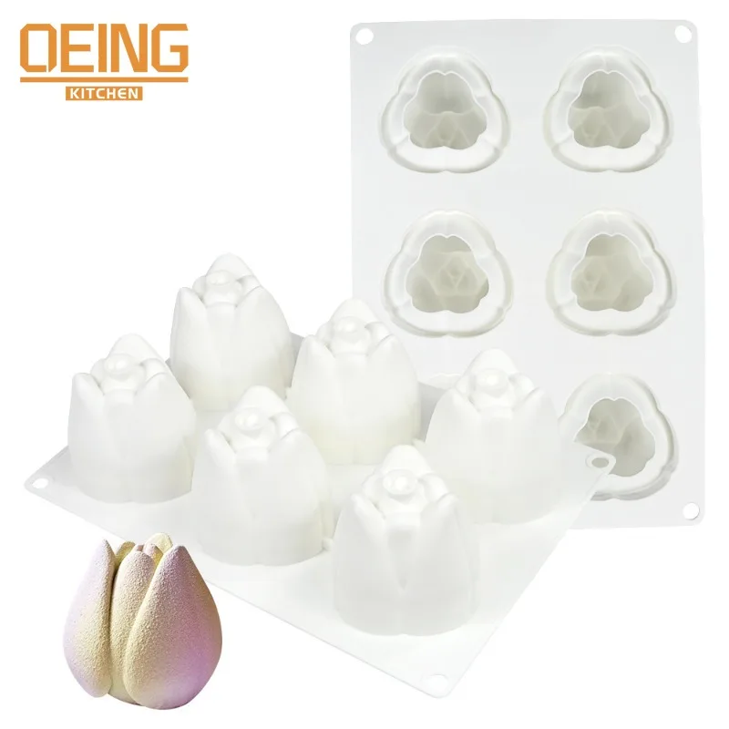 

Tulip Mousse Silicone Baking Mold for Three-Dimensional French Dessert Mousse Cake Jelly Pastry Mold Kitchen Bakeware Supplies