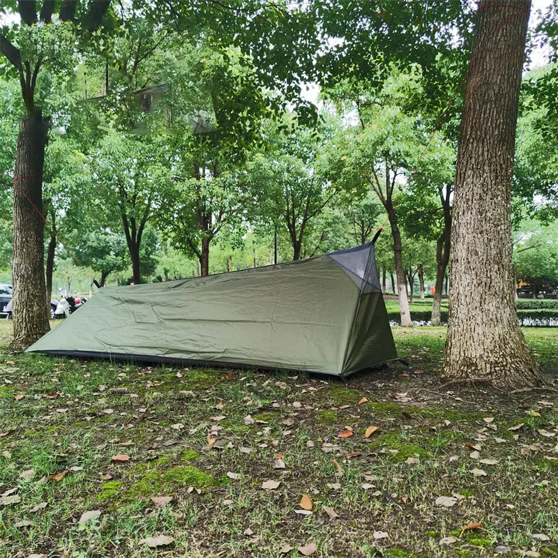 

One person Sleeping Bag Tent Rodless Pocket Ultralight Backpacking Outdoor Camping Sleeping Mesh Tent Inside Tent Mosquito Net