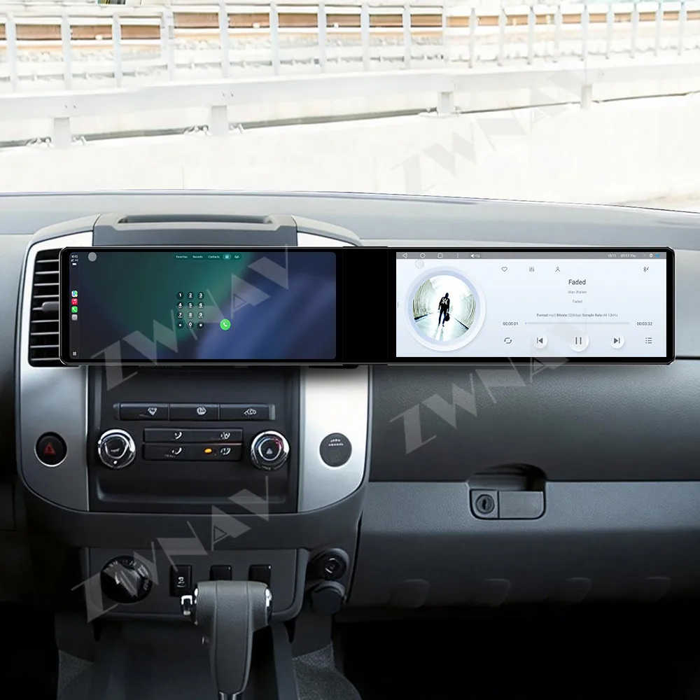 Para Nissan Frontier/Xterra 2009-2012, Player Multimídia para Carro com Tela Dupla HD de 12.3" Android 13, Acessórios para Interior de Carro