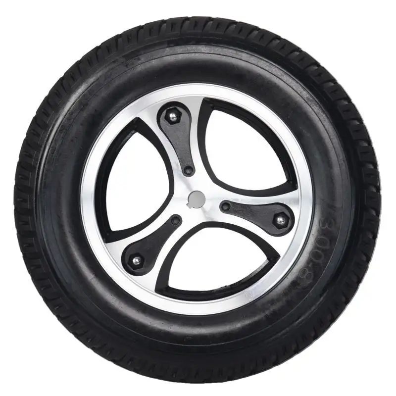 Electric wheelchair accessories 12-inch black PU tire has good quality and wear resistance.