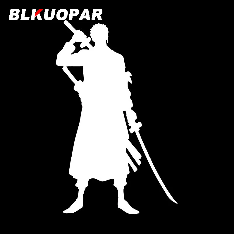 BLKUOPAR Roronoa Zoro Car Stickers Personality Creative Sunscreen Decal Bumper Windows Laptop RV Windshield Car Door Protector