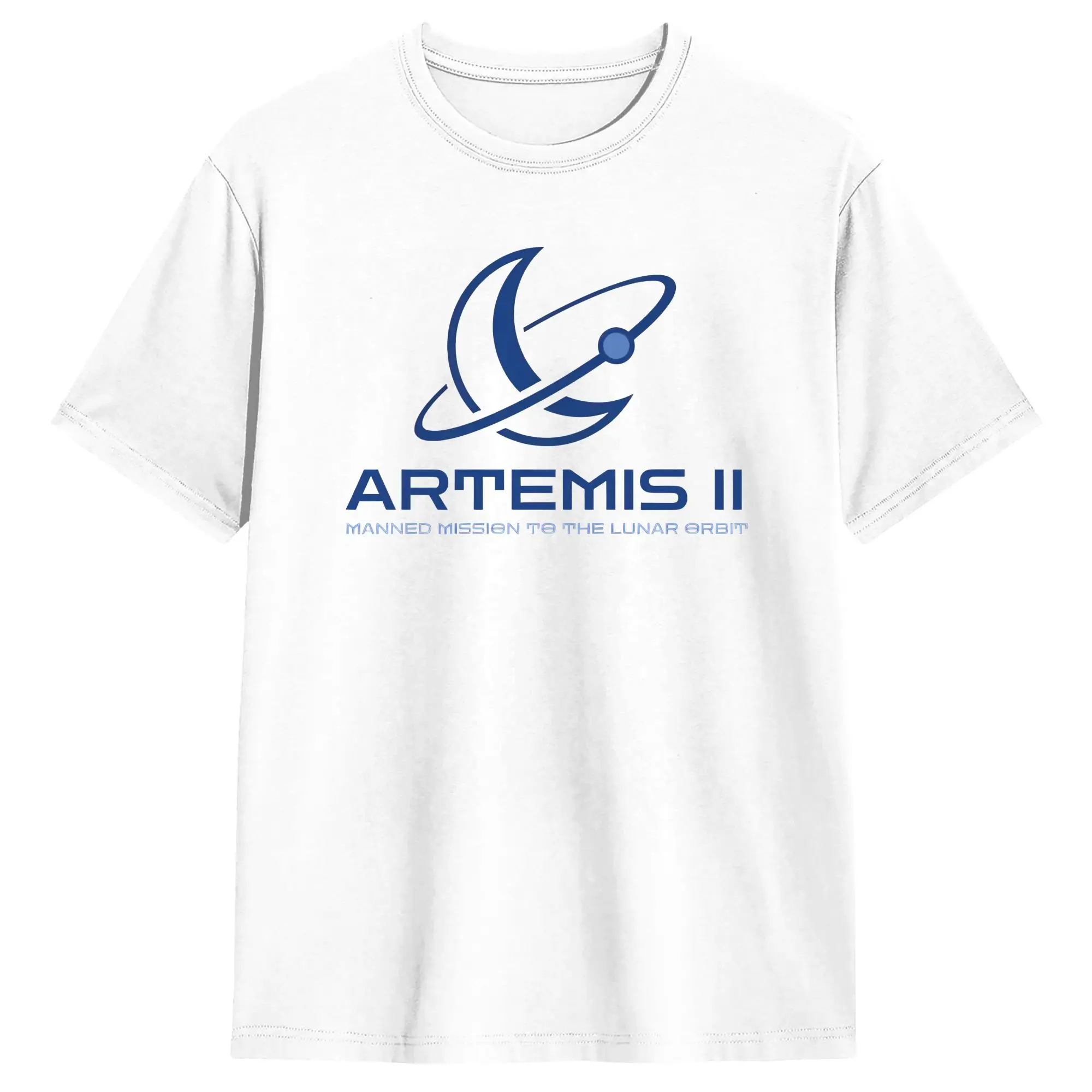 Men Artemis II Artemis 2 Manned Mission to Lunar Orbit Modern Space Logo T-Shirts Crew Neck Novelty Pattern Tee Shirt