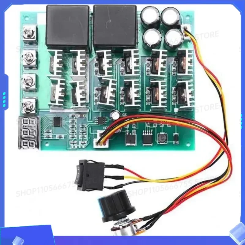 For 10-55V DC Motor PWM Governor Forward Reverse Stepless Speed Switch Digital Tachometer Pump Speed Controller Parts