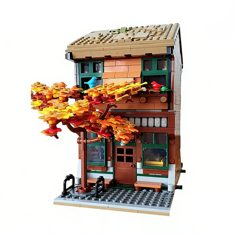 1500 PCS Customize Cabin Cafe MOC Customize Modular Building Block Educational Model Creative Design DIY Boys Toy Birthday Gift