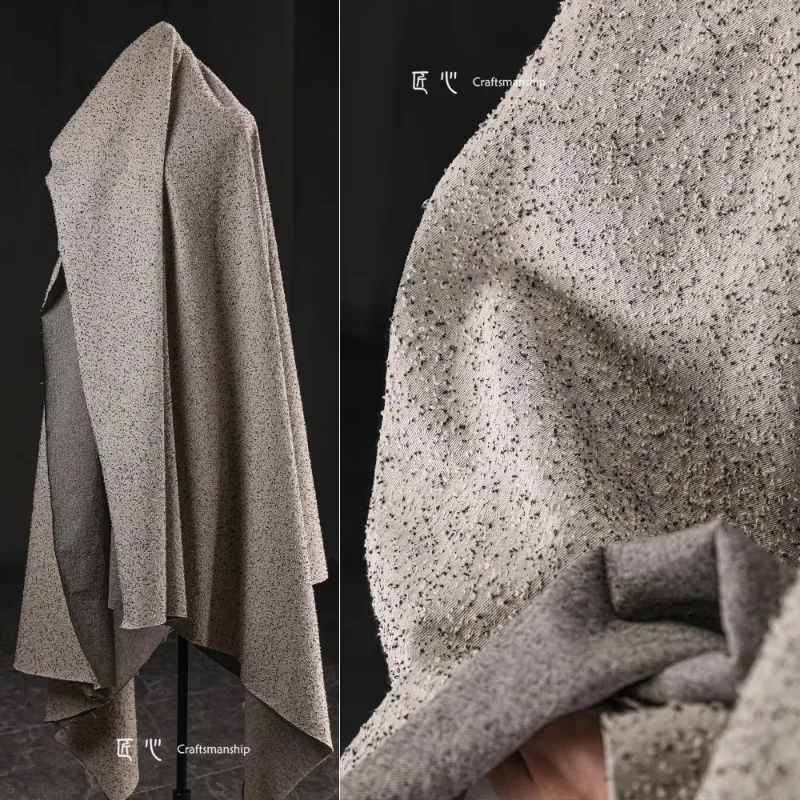 

Черно-белая джинсовая ткань с катушкой для волос в горошек для креативной куртки, дизайнера одежды, ткань для шитья своими руками, материал по метрам