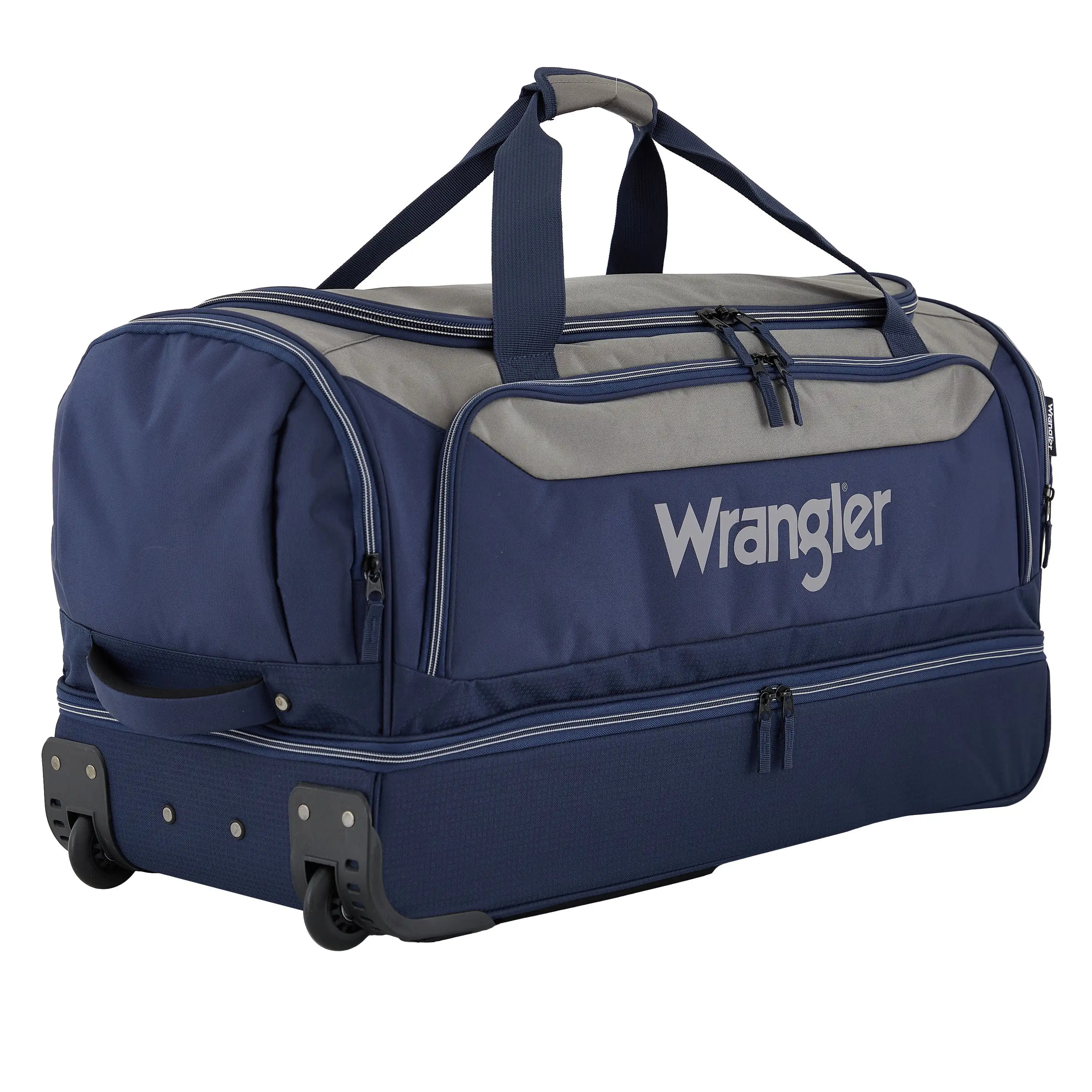 

30" Drop-Bottom Rolling Travel Duffel - Navy Blue