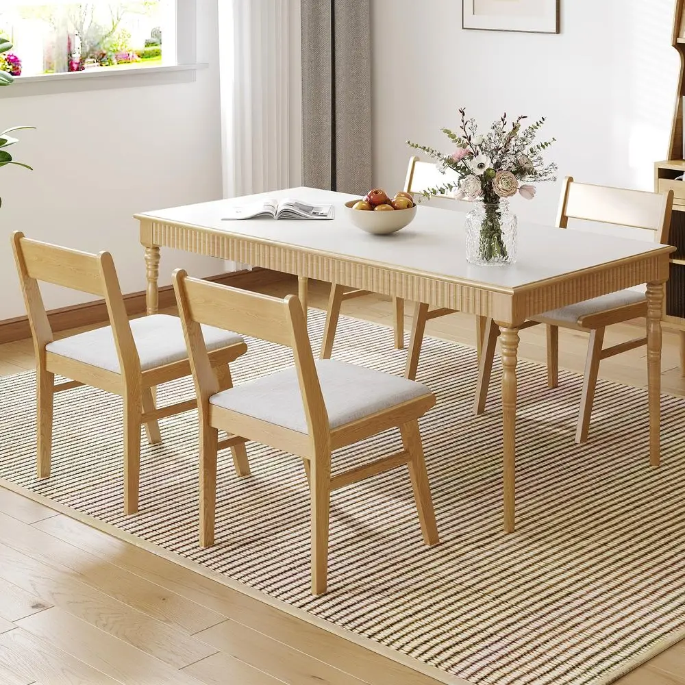

room chairs Set of 4 for home kitchen,Modern Fabric Upholstered Kitchen Side Chairs for Dinning room and restaurant,wood colore