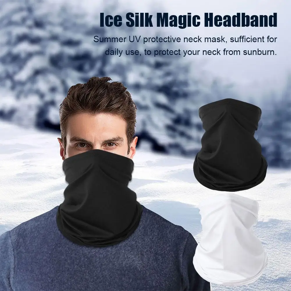 Summer Breathable Cool Mesh Bandana Hiking Hunting Cycling Running Tube Scarf Ski Sports Neck Warmer Half Face Mask Men Women