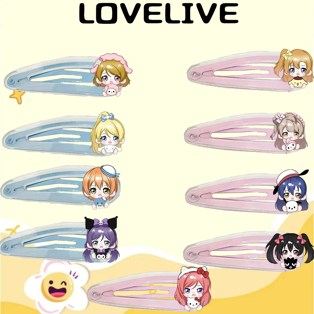 

Bandai lovelive Anime peripheral hairpins cute sweet 2D student creative hairpins hair accessories kawaii