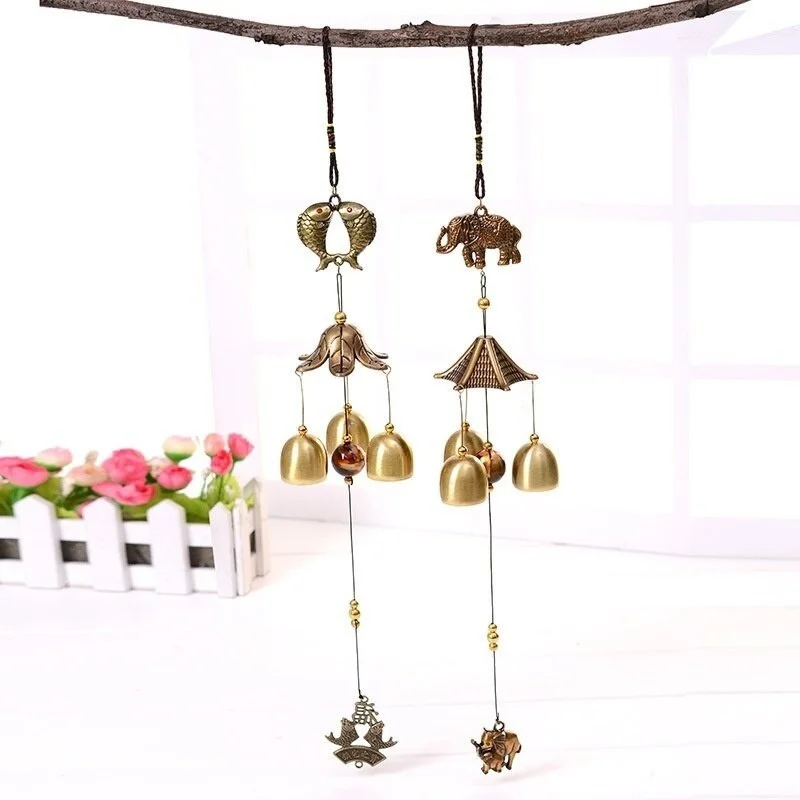 1Pcs Antique Wind Chime Copper Yard Garden Outdoor Living Decoration Metal Wind Chimes Gift