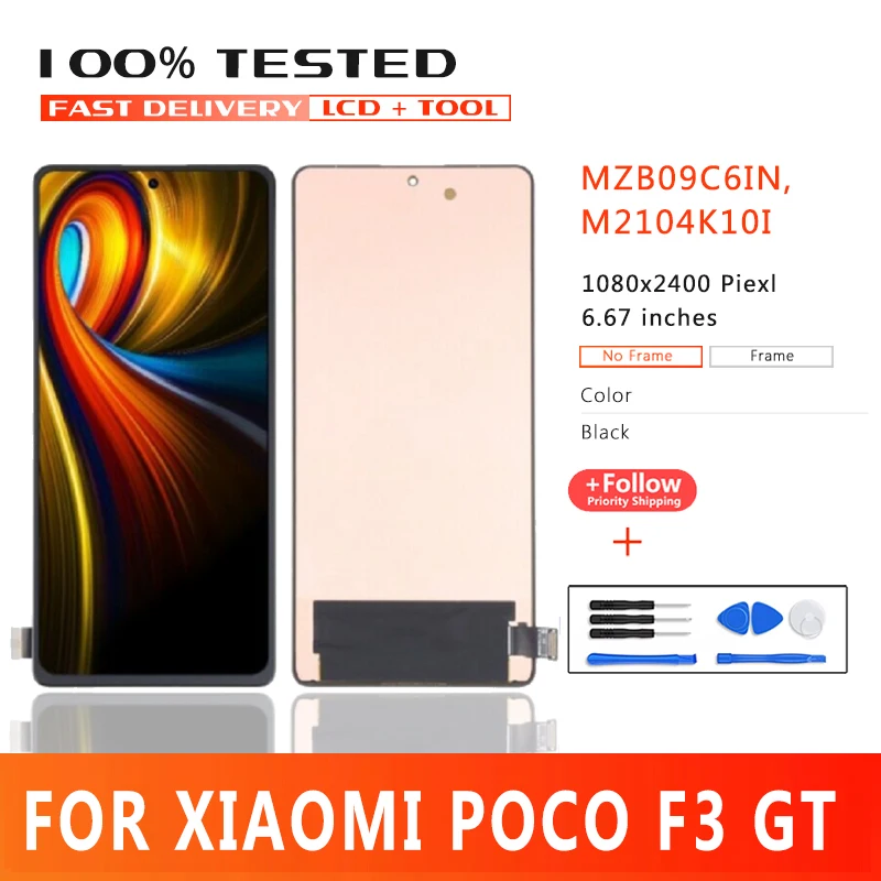 

6.67 inch LCD Screen For Xiaomi Poco F3 GT Display Touch Panel Screen Digitizer For Poco MZB09C6IN M2104K10I LCD