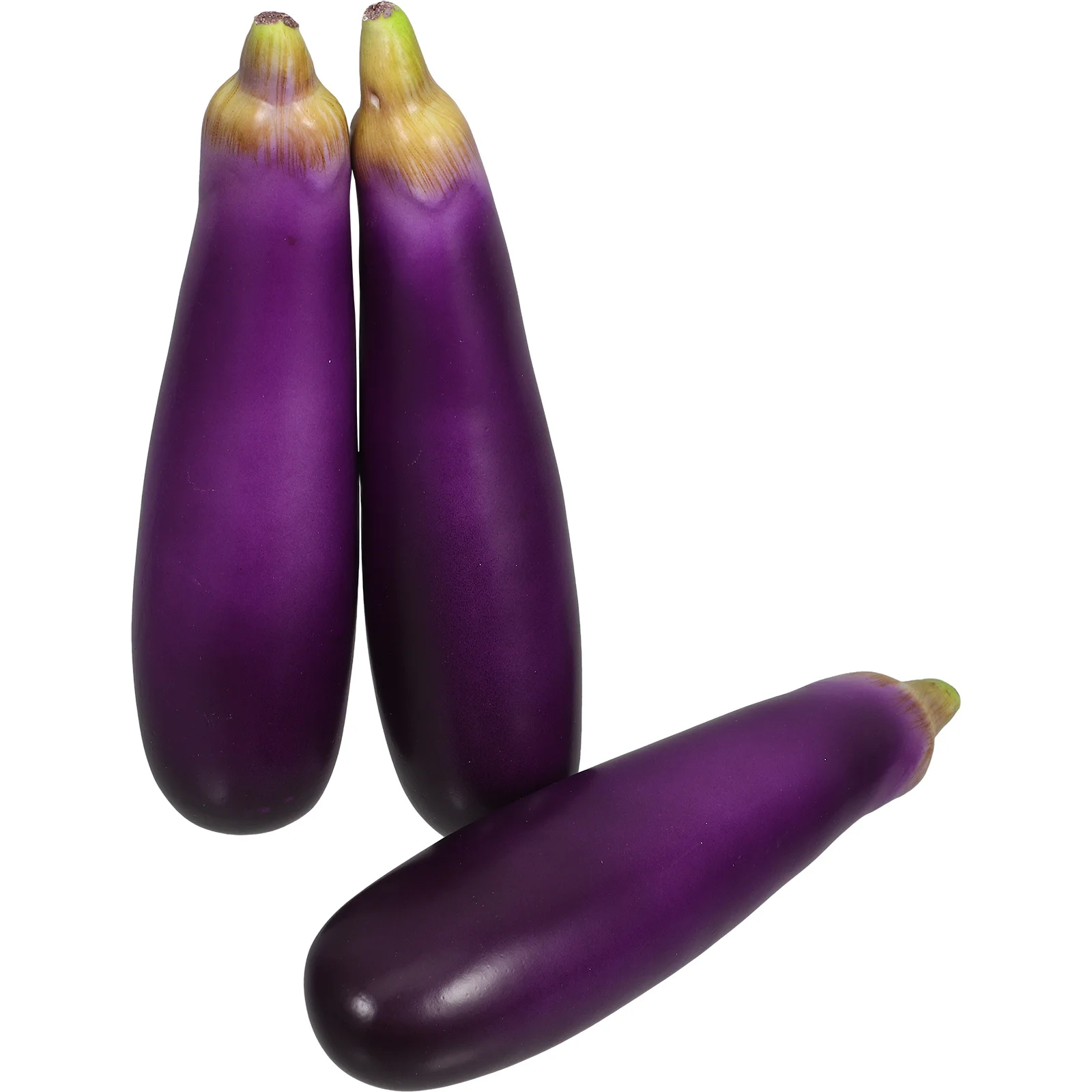 

3Pcs Artificial Eggplant Realistic Simulation Vegetable Kitchen Photo Props Home Party Decorations Fake Food Desk Decor