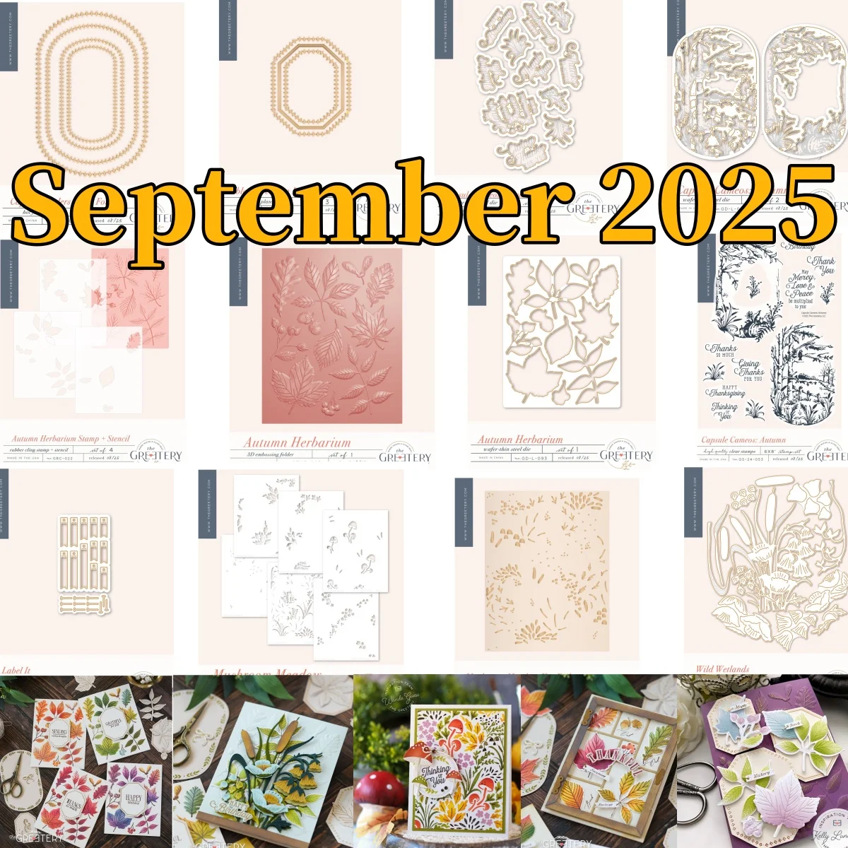 

2025 Autumn Herbarium Mushroom Labels Collection Clear Stamps Cutting Dies Hot foil Stencil For DIY Scrapbook Craft Decoration