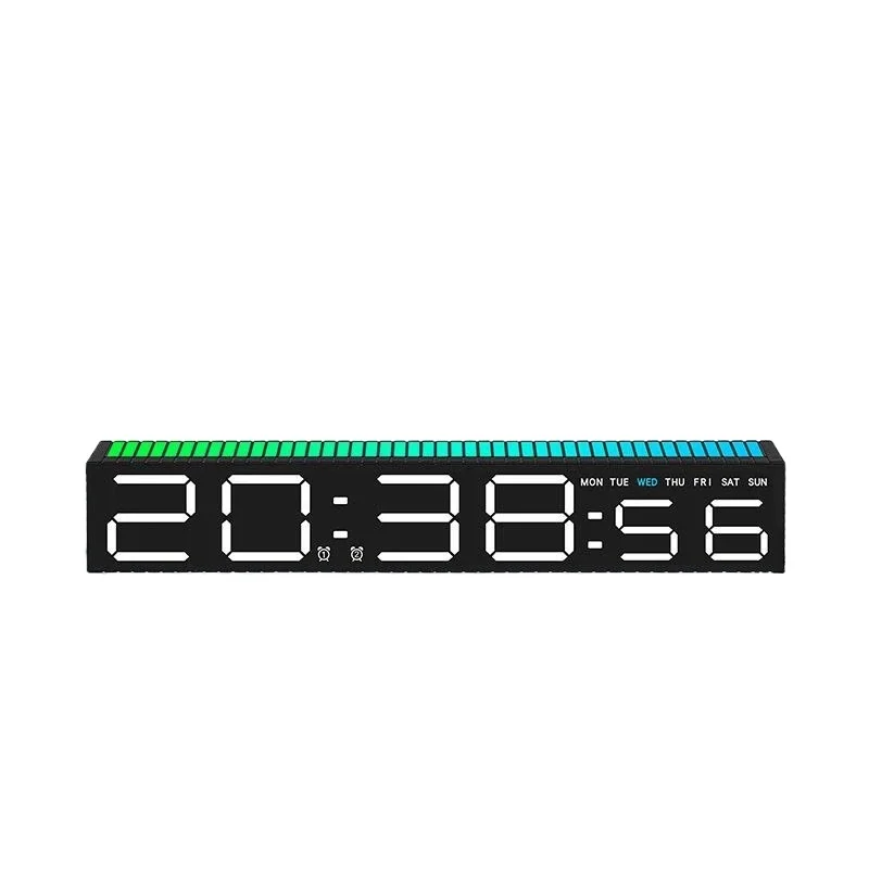 Rhythm light clock desktop ornament, creative LED digital display, large screen numbers are clearly visible