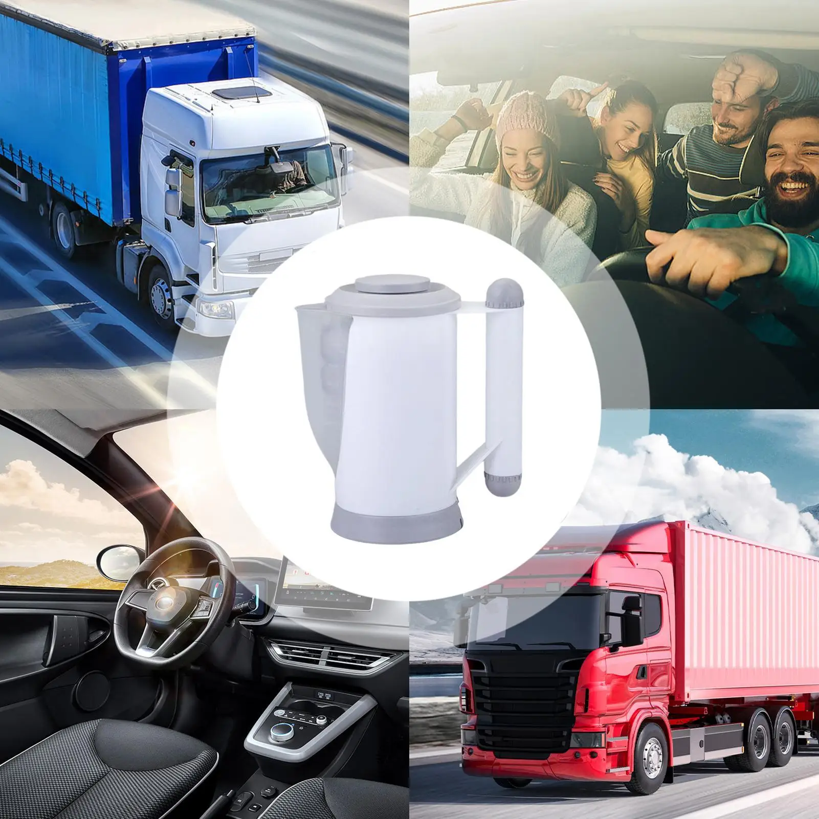 Car Fast Heating Cup Kettle Pot 12V 24V Car Electric Water Boiler For Family Friend Vehicles Driving Camping Outdoor Travel