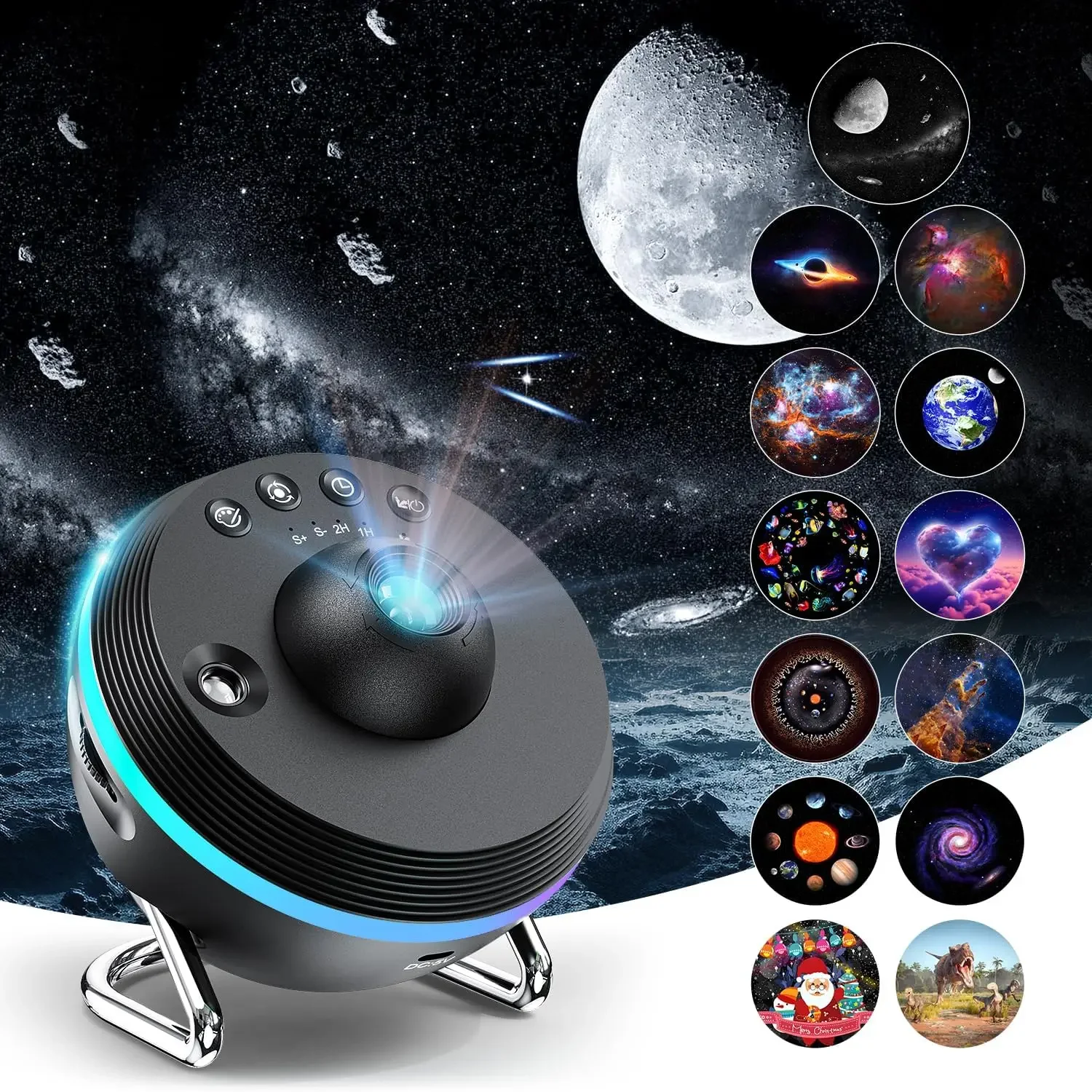 

Planetarium Meteor Star Projector with 13 Film , Starry Sky Night Light Projector Lamp with Timer for Kids Adults Bedroom Decor