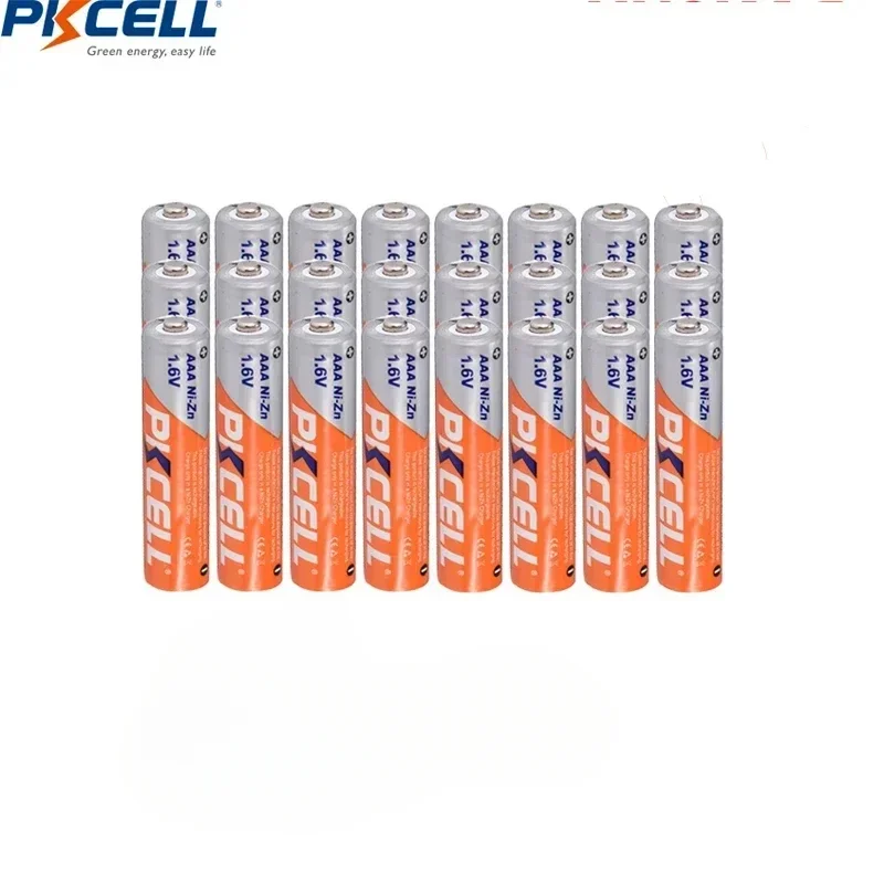 24Pcs PKCELL AAA NIZN Battery 900mWh 1.6V Ni-Zn AAA Rechargeable Battery Batteries CE AAA 1.6 V аккумуляторная батарея