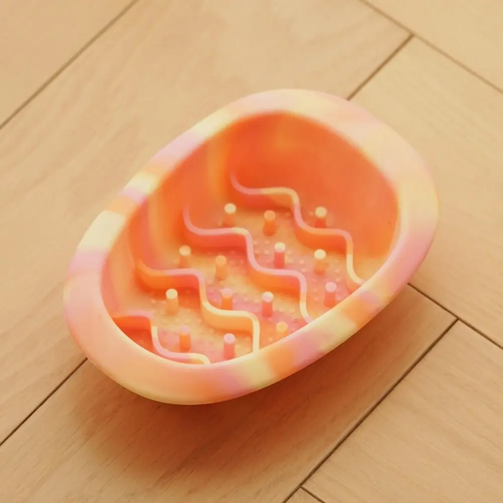 Silicone Pet Slow Food Bowl Multiple Colors Non-slip Pet Licking Pad Help Healthy Anti Knock Pet Bowl for Dogs and Cats