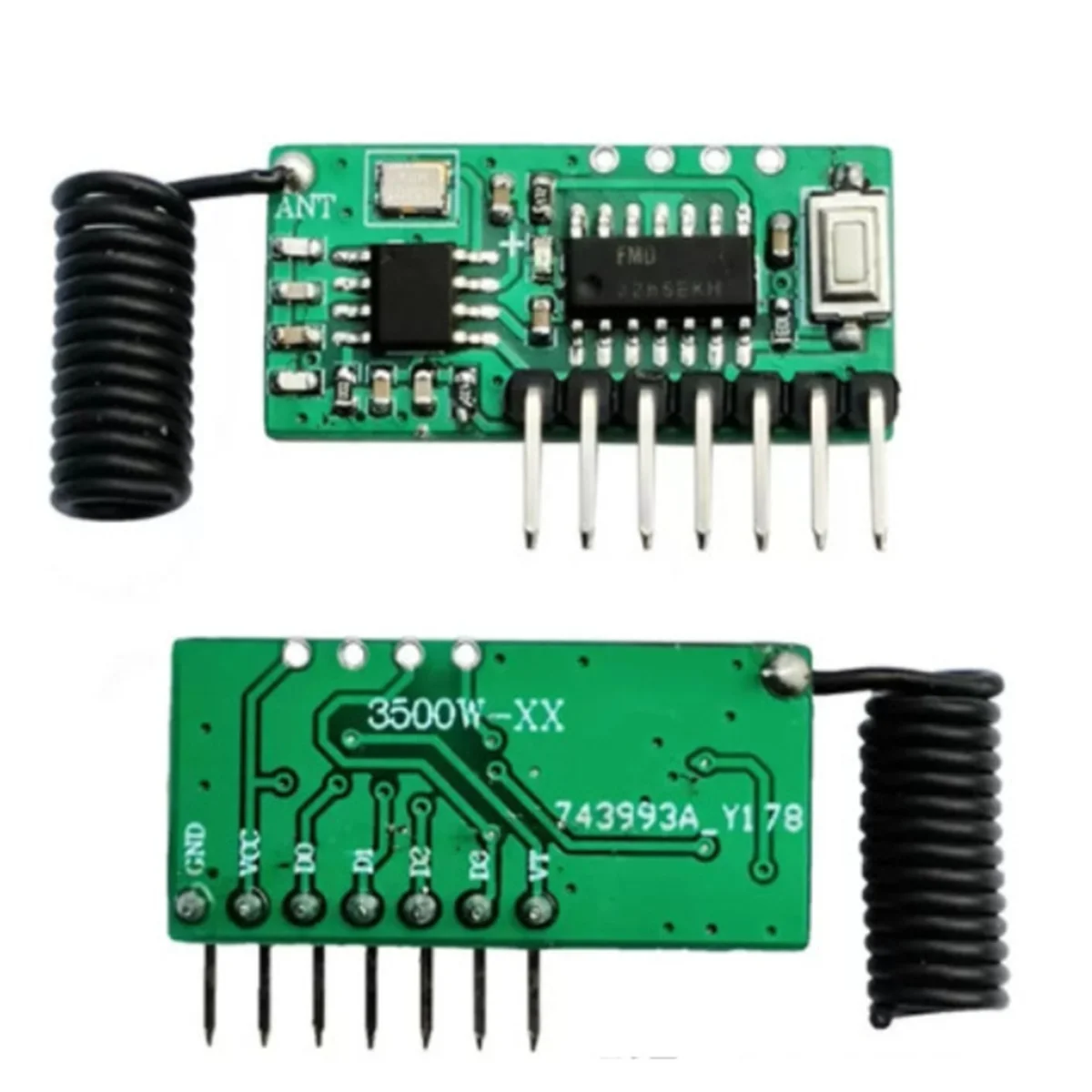 A14M 433M Wireless Serial Port Module TTL Flash Module Communication Module Adapter Board with 15-Key Remote Control