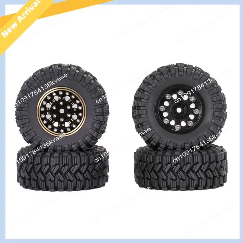 

M01K For Traxxas 1/18 TRX4M Land Rover 1.2-Inch Brass Wheel Tire 1/24 SCX24 FMS
