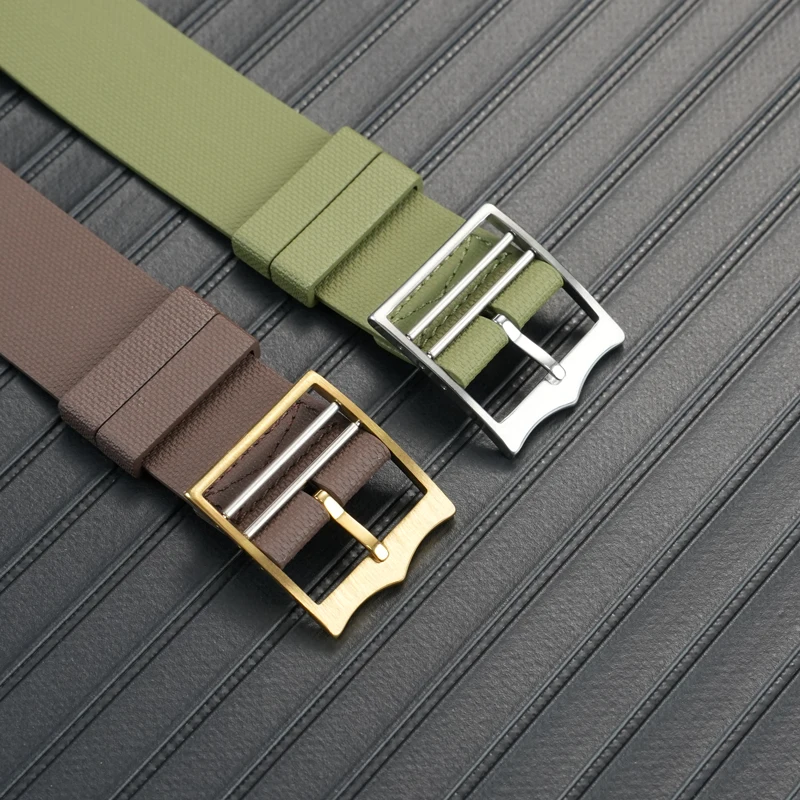 20 มม.21 มม.22 มม.กันน้ํา FKM นาฬิกาสําหรับ TUDOR สไตล์ Ranger Rolex Daytona Omega Fluororubber สายนาฬิกาสร้อยข้อมือผู้ชาย