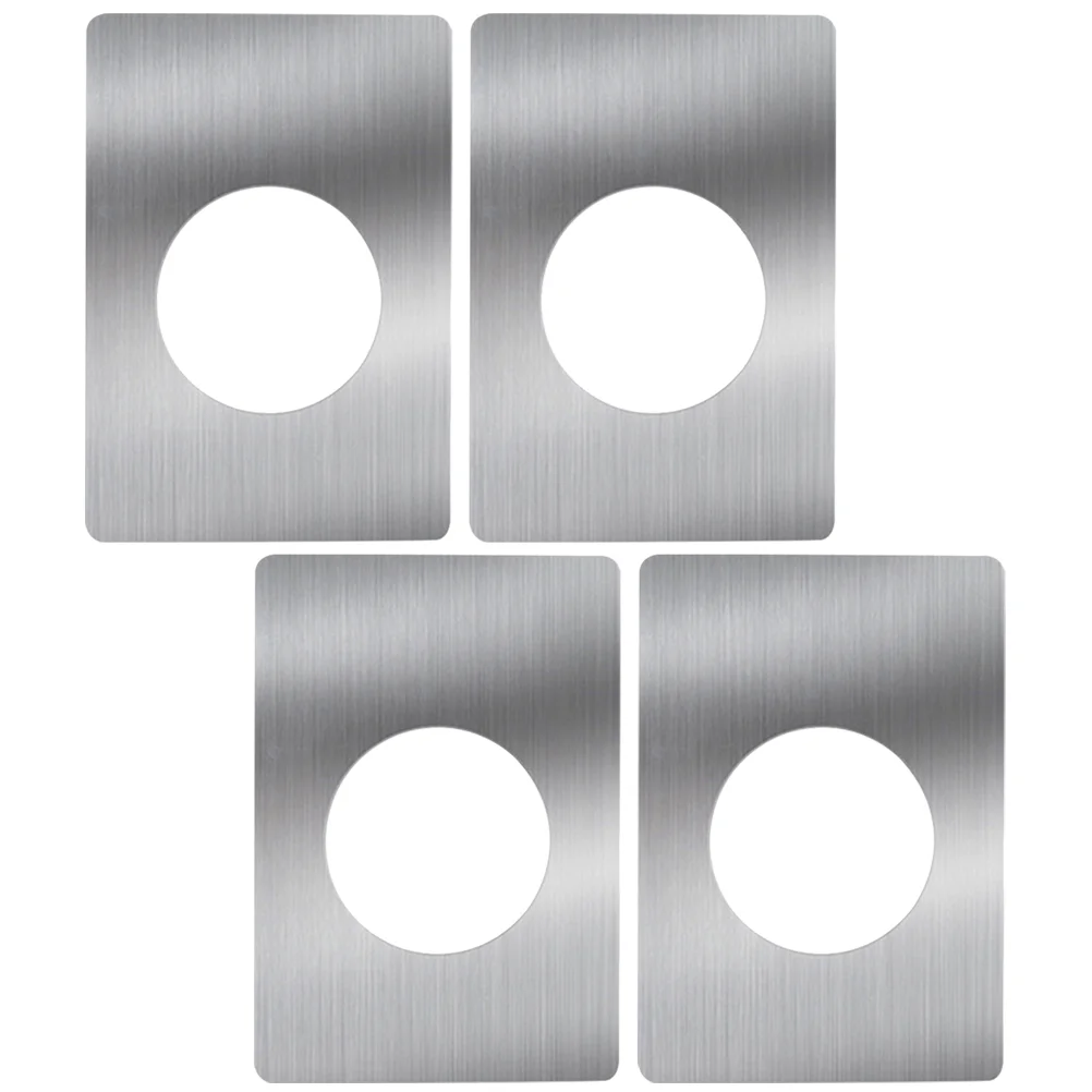 4 Pcs Deadbolt Door Lock Repair Board Garage Reinforcement Bracket Spherical Adjustable Stainless Steel Kick Plate