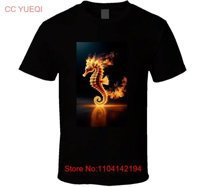 Seahorse Fired Up And Ready To Go Original By John Lutz Copyright T Shirt long or short sleeves